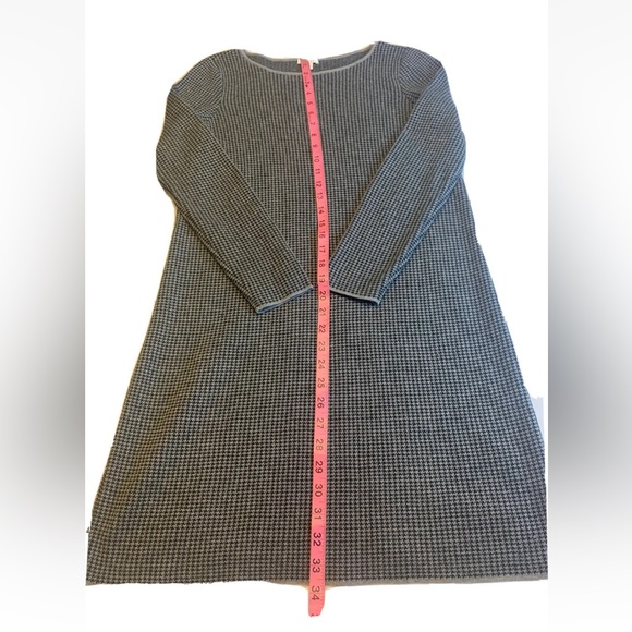 J Jill womens XS Gray Black Houndstooth sweater dress - Picture 10 of 10